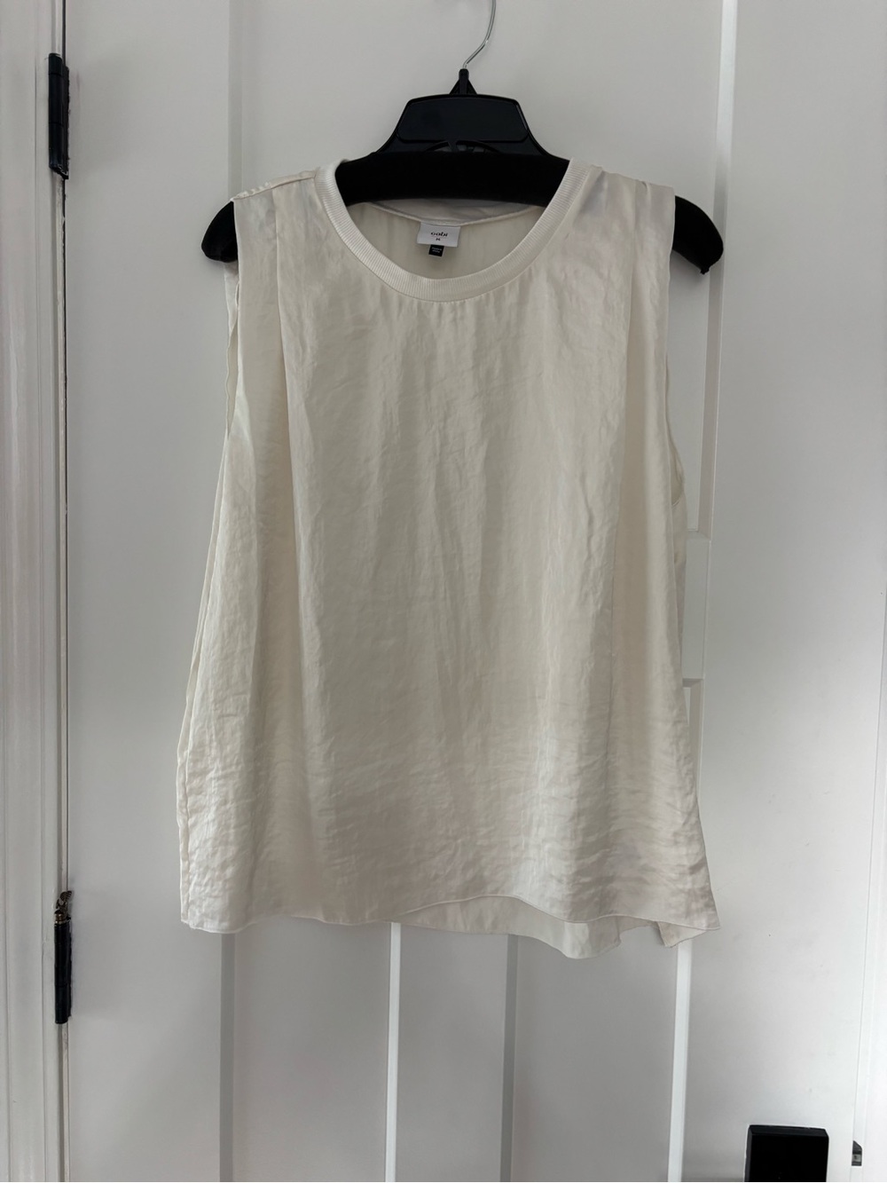 Women's Ivory Sleeveless Shell Top Complete Top 4351 new